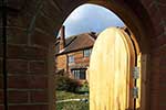 Europan oak curved headed door and frame