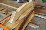 Green oak curved brace