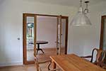 American white oak bifloding room divider open