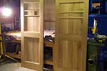 European oak frame and ledged doors with privicy shutter