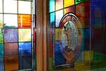 Stained glass unit with oak frame (2)