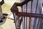 American black walnut handrail on metal spindles