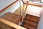 American white oak comtempory staircase from the top