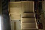 American white oak quarter landing staircase under construction